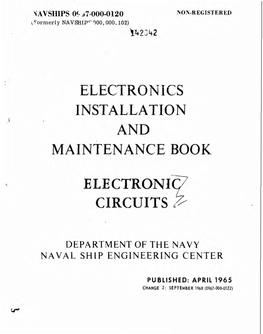 Installation and Maintenance Book
