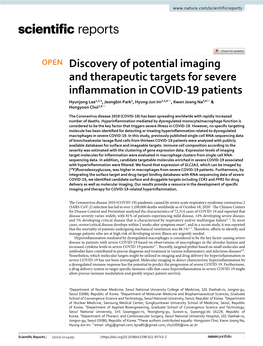 Discovery of Potential Imaging and Therapeutic Targets For