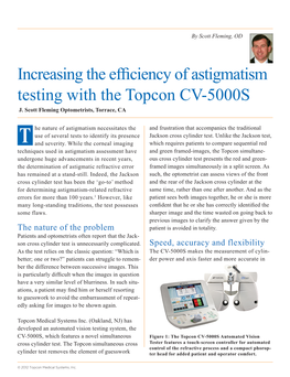 Increasing the Efficiency of Astigmatism Testing with the Topcon