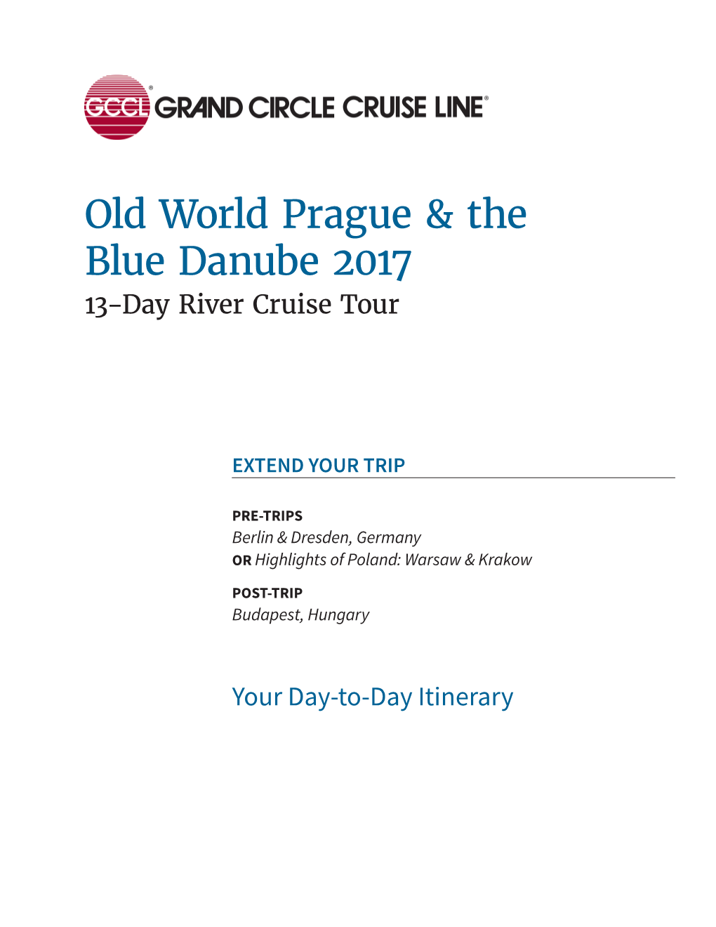 Old World Prague & the Blue Danube 2017