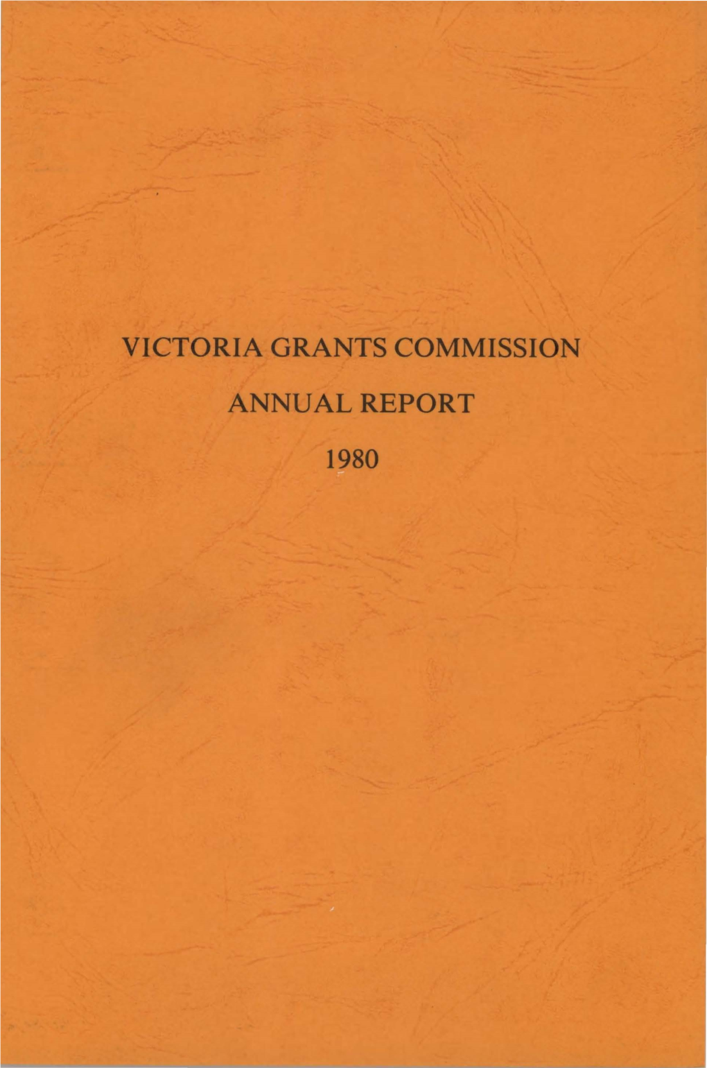 Victoria Grants Commission Annual Report 1980