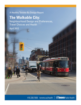 Healthy Toronto by Design Report, The