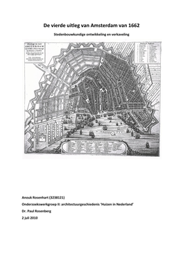 De Vierde Uitleg Van Amsterdam Van 1662