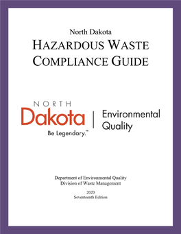 North Dakota Hazardous Waste Compliance Guide