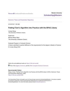 Putting Fürer's Algorithm Into Practice with the BPAS Library