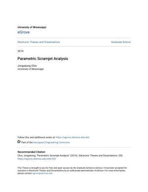 Parametric Scramjet Analysis