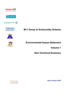 M11 Gorey to Enniscorthy Scheme Environmental Impact Statement Volume 1 Non-Technical Summary