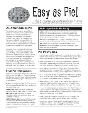As American As Pie Fruit Pie Thickeners Pie Pastry Tips