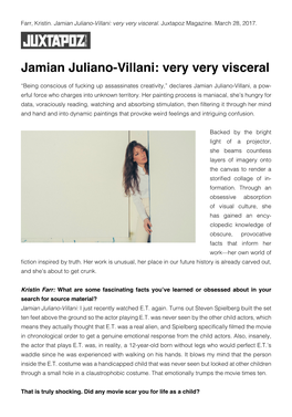 Jamian Juliano-Villani: Very Very Visceral