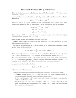 Math 2250 HW #10 Solutions