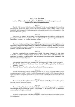 Regulation on the Amendments of Regulation No. 233.2001.Pdf Date