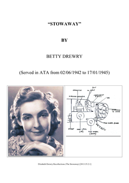 “STOWAWAY” by BETTY DREWRY (Served in ATA from 02/06/1942 To