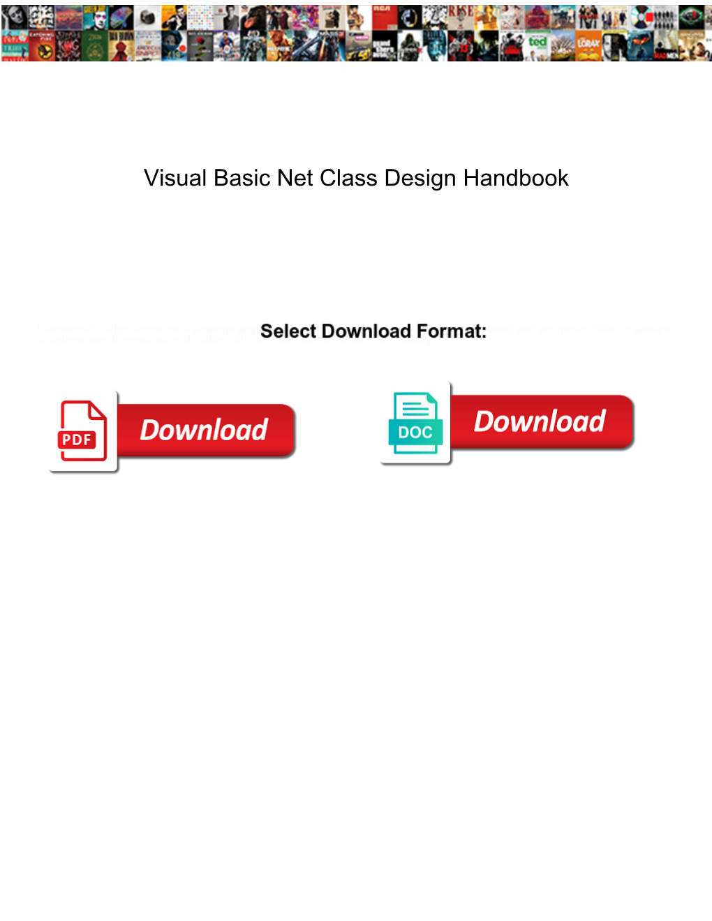 Visual Basic Net Class Design Handbook
