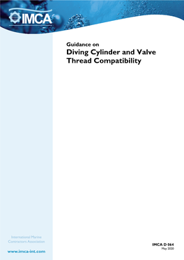 Diving Cylinder and Valve Thread Compatibility