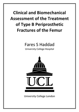 Clinical and Biomechanical Assessment of the Treatment of Type B Periprosthetic Fractures of the Femur