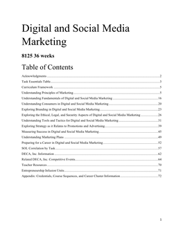 8125 Digital and Social Media Marketing