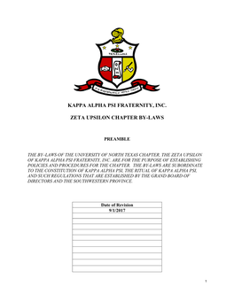 Kappa Alpha Psi Fraternity, Inc. Zeta Upsilon Chapter By
