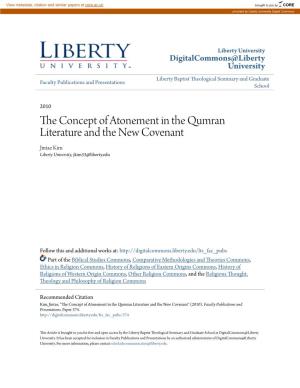 The Concept of Atonement in the Qumran Literature and the New Covenant
