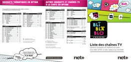 Liste Des Chaînes TV Etat Au 1.3.2015 – Liste Indicative