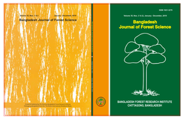 Bangladesh Journal of Forest Science Bangladesh Journal of Forest Science Bangladesh Journal of Forest Science Volume 35, Nos