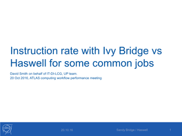 Instruction Rate with Ivy Bridge Vs Haswell for Some Common Jobs