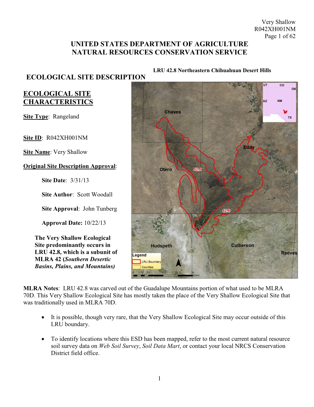 United States Department of Agriculture Natural Resources Conservation Service