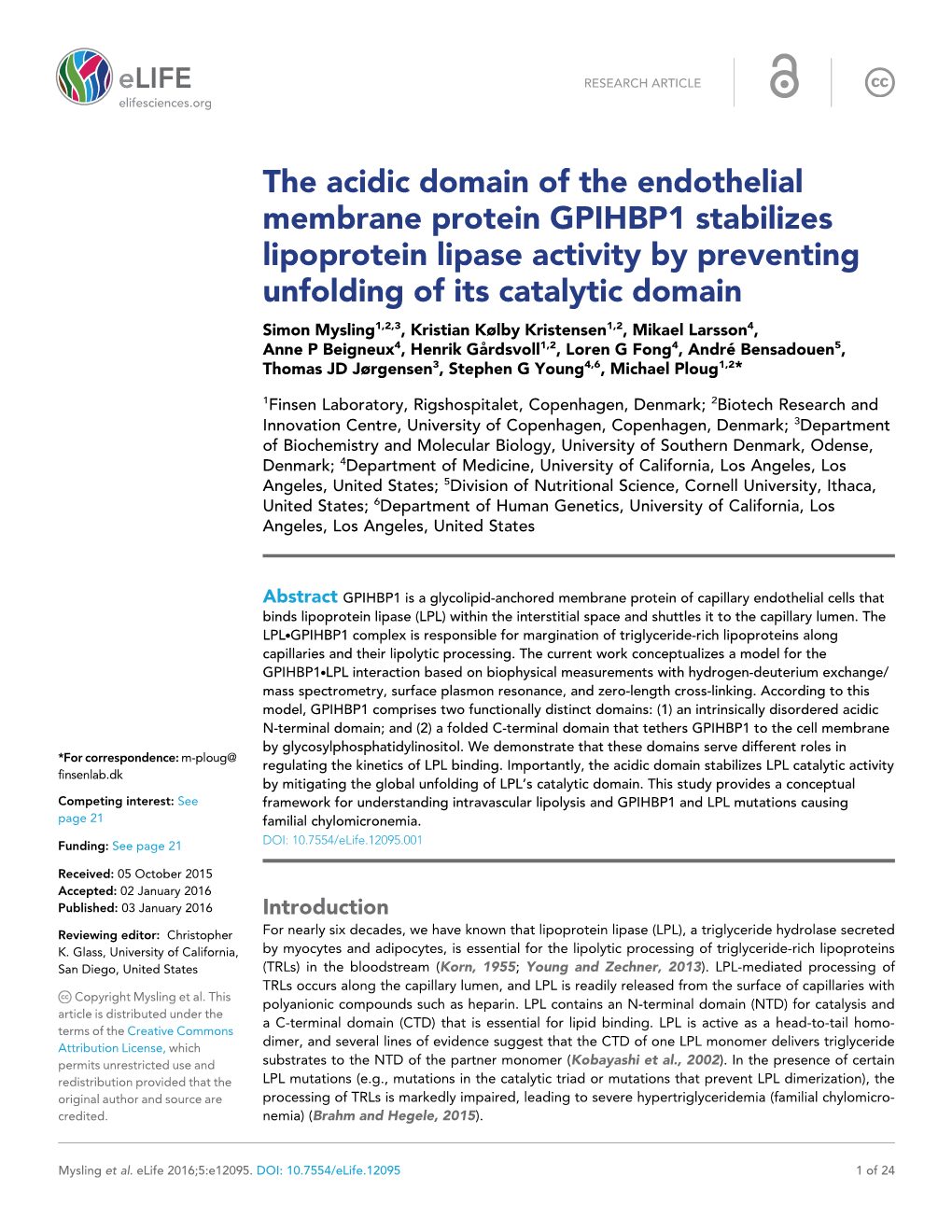 The Acidic Domain of the Endothelial Membrane Protein GPIHBP1