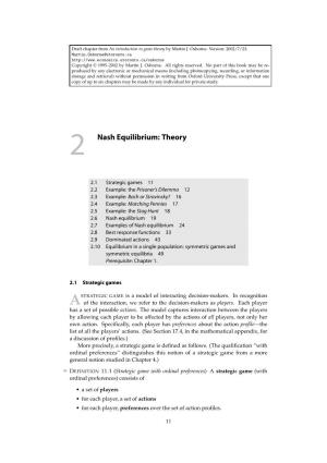 Nash Equilibrium: Theory
