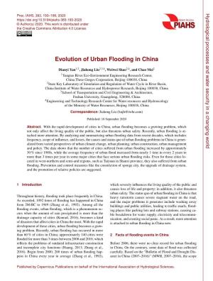 Evolution of Urban Flooding in China