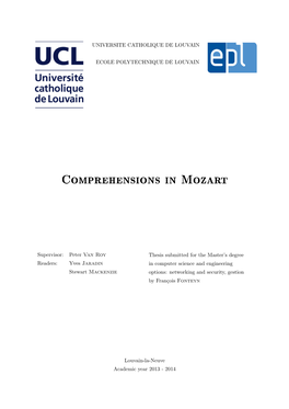 Comprehensions in Mozart