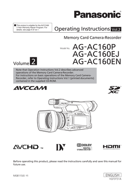 Panasonic AG-AC160 HD Cameras Kits