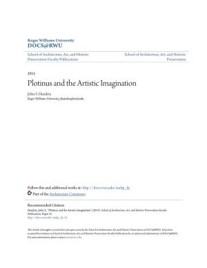 Plotinus and the Artistic Imagination John S