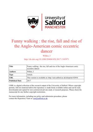 The Rise, Fall and Rise of the Anglo-American Comic Eccentric Dancer Wilkie, I