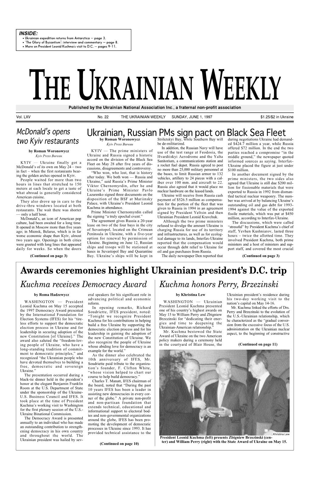 The Ukrainian Weekly 1997, No.22