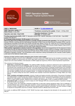 Vanuatu: Tropical Cyclone Harold