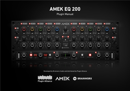 AMEK EQ 200 Plugin Manual