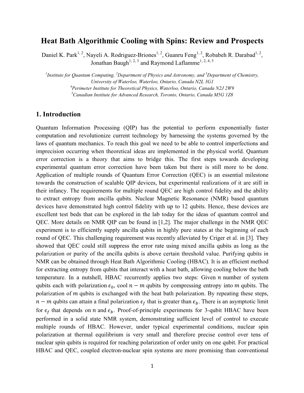 Heat Bath Algorithmic Cooling with Spins: Review and Prospects