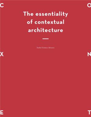 The Essentiality of Contextual Architecture C X E O