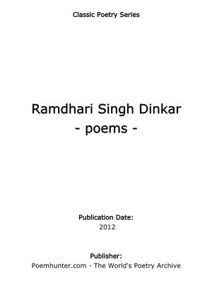 Ramdhari Singh Dinkar - Poems
