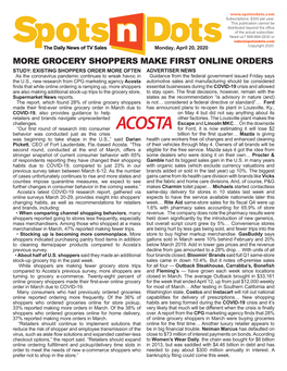 Grocery Shoppers Make First Online Orders