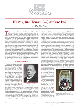 ECS Classics: Weston, the Weston Cell, and the Volt