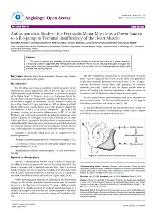 Anthropometric Study of the Pectoralis Minor Muscle As a Power Source To