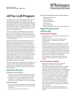 JD/Tax LLM Program (08/31/21)