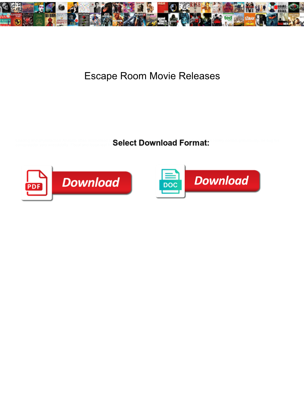 Escape Room Movie Releases