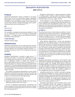 Epinephrine Hydrochloride 595