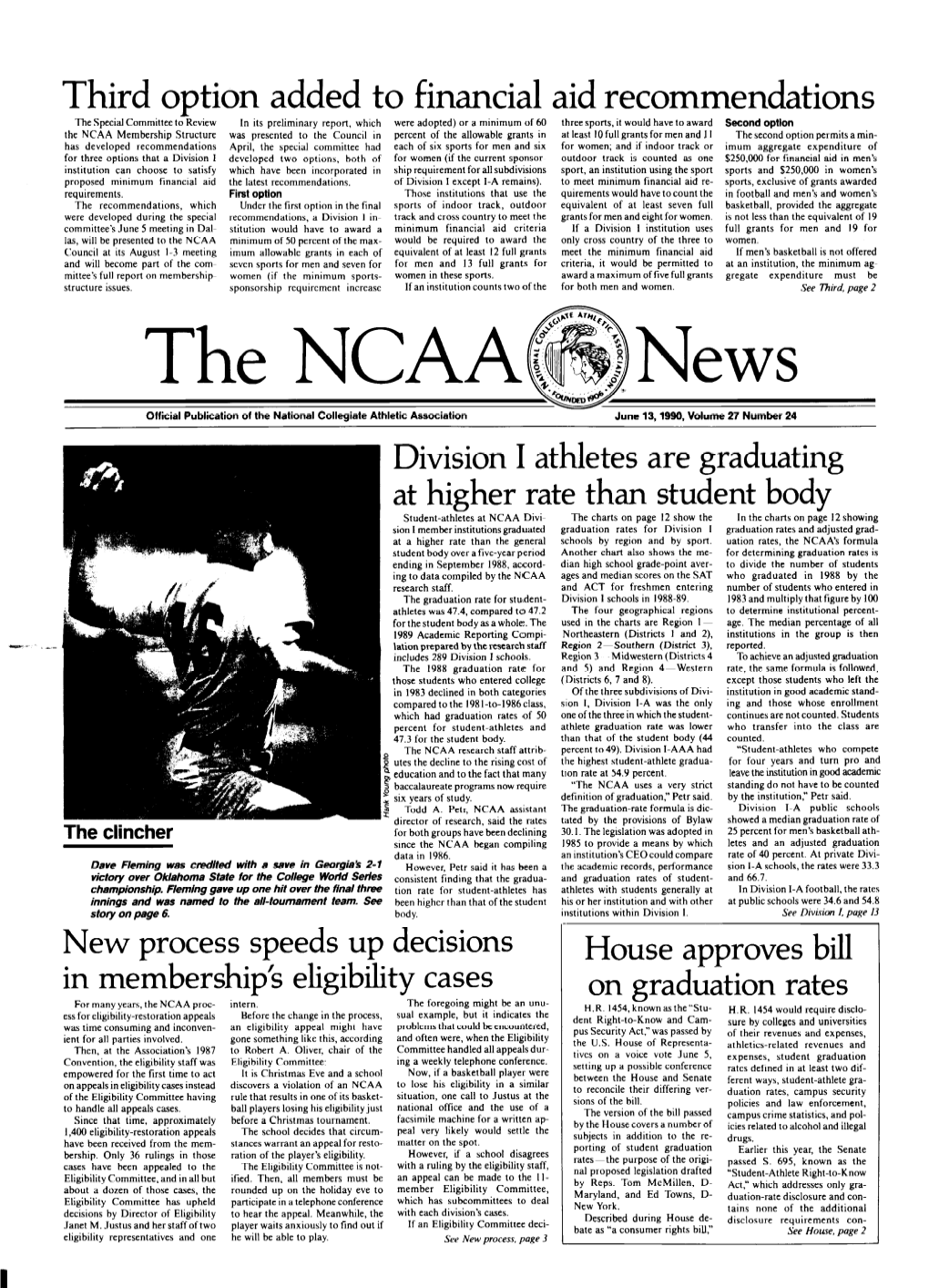 THE NCAA NEWS/June 13,199O