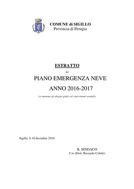 ESTRATTO Piano Neve 2016 2017 Sigillo