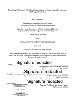 Signature Redacted Department of Urban Studies and Planning ) May 24, 2017 Signature Redacted Certified by Professor La Rence E