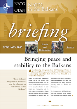 Bringing Peace and Stability to the Balkans