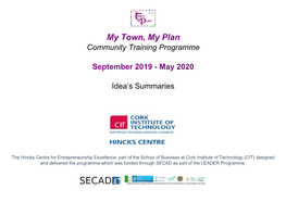 My Town, My Plan Community Training Programme